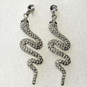 Snake Crystal Drop Earring